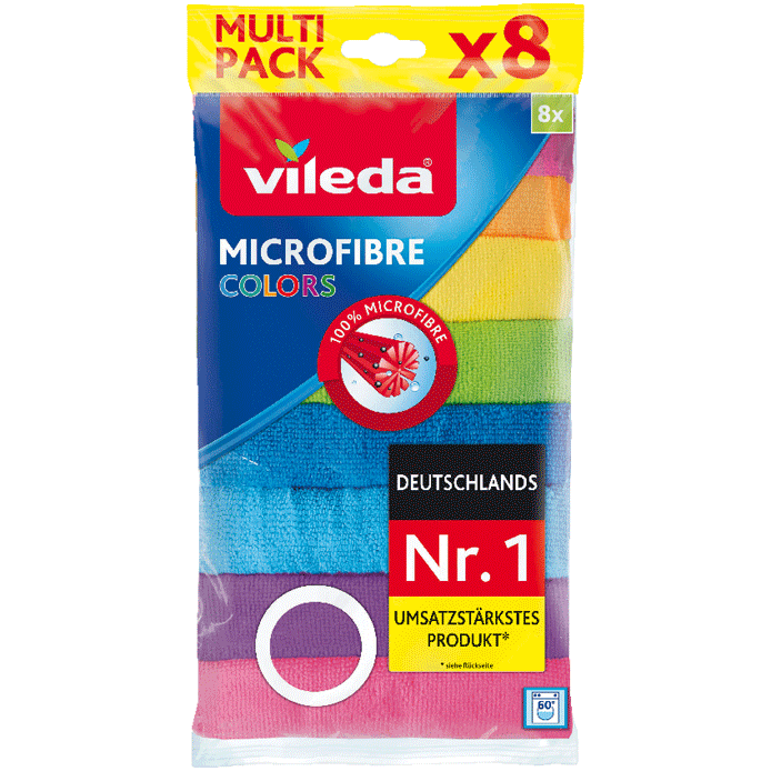 Mikrofiber Colors Çok Amaçlı Temizlik Bezi 8'li Paket