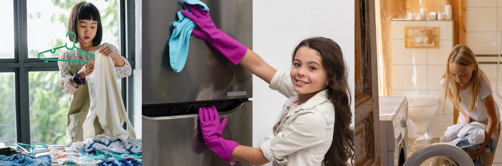 vileda çocuklarla ev temizliği düzen